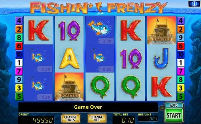 fishing frenzy online slots game at livecasino.ie