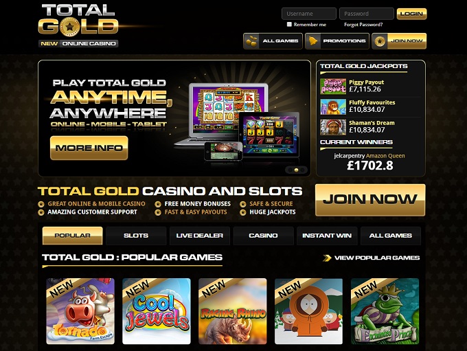 Total Gold Casino Gambling Online