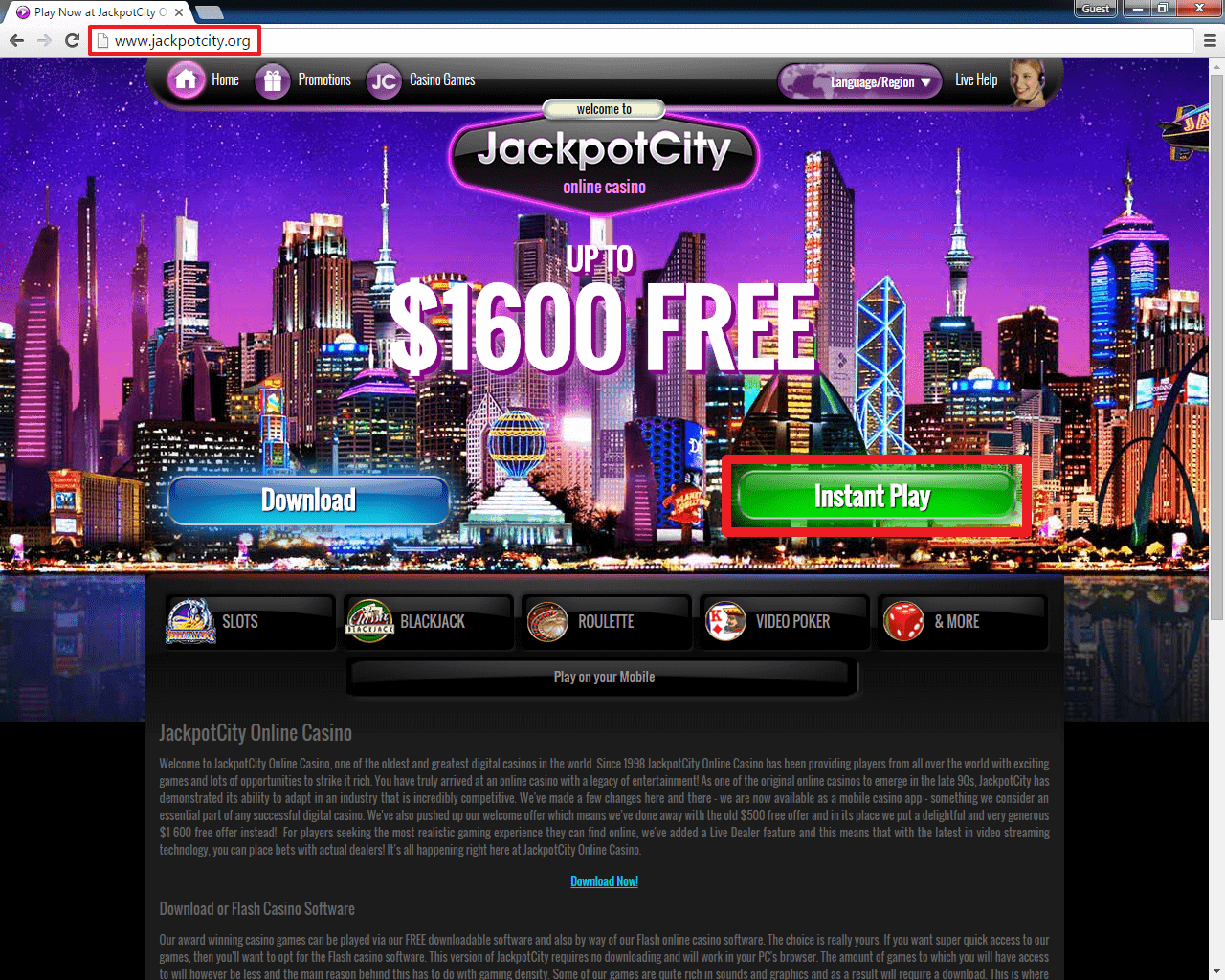 Jackpot City Sign Up Gambling Online