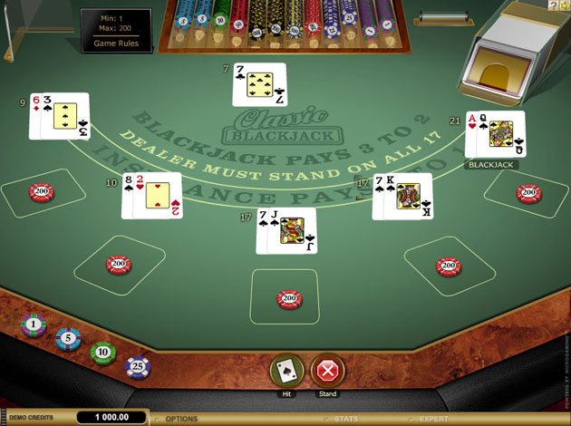 Multi Hand Classic Gold Blackjack Free Gambling