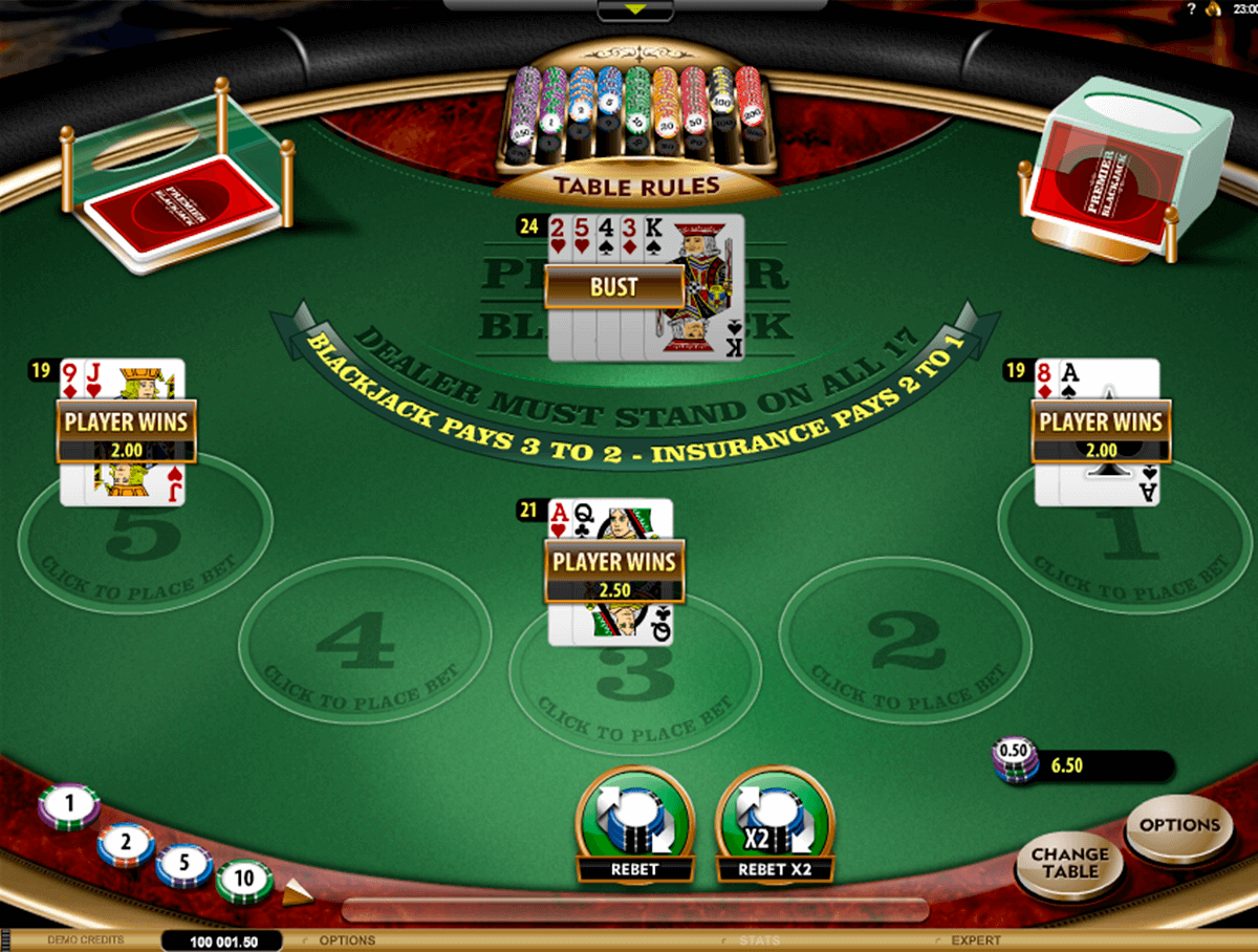 Multi Hand Classic Gold Blackjack Real Money Gaming