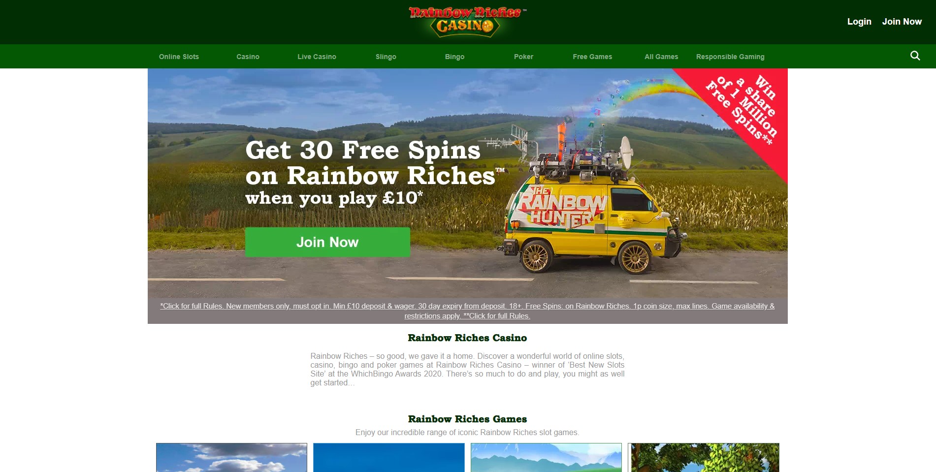Rainbow Riches Casino Promo Code Gaming