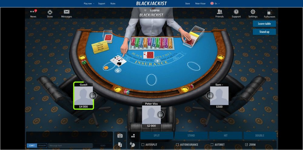 Online Blackjack Multiplayer Gaming