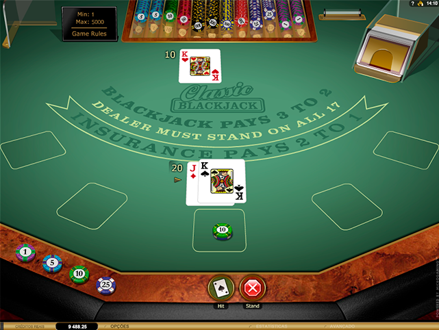 Classic Gold Blackjack Online Gambling