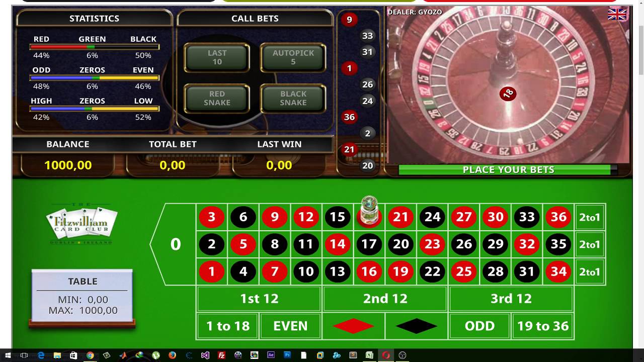Free Live Roulette Online Gambling