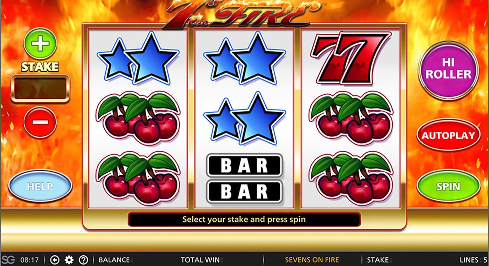 Play 7s To Burn Online Gambling