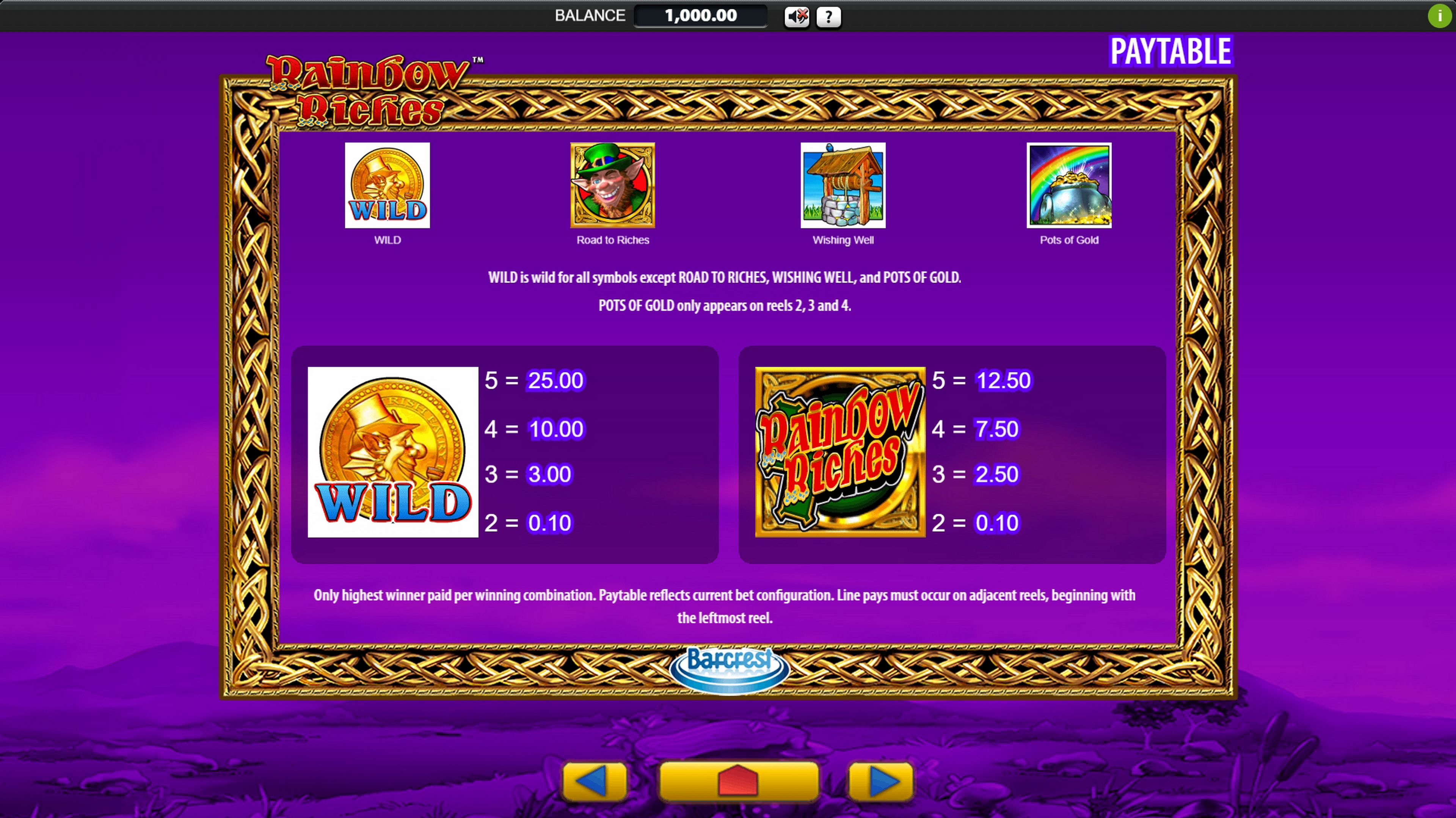 Demo Slots Rainbow Riches Gambling