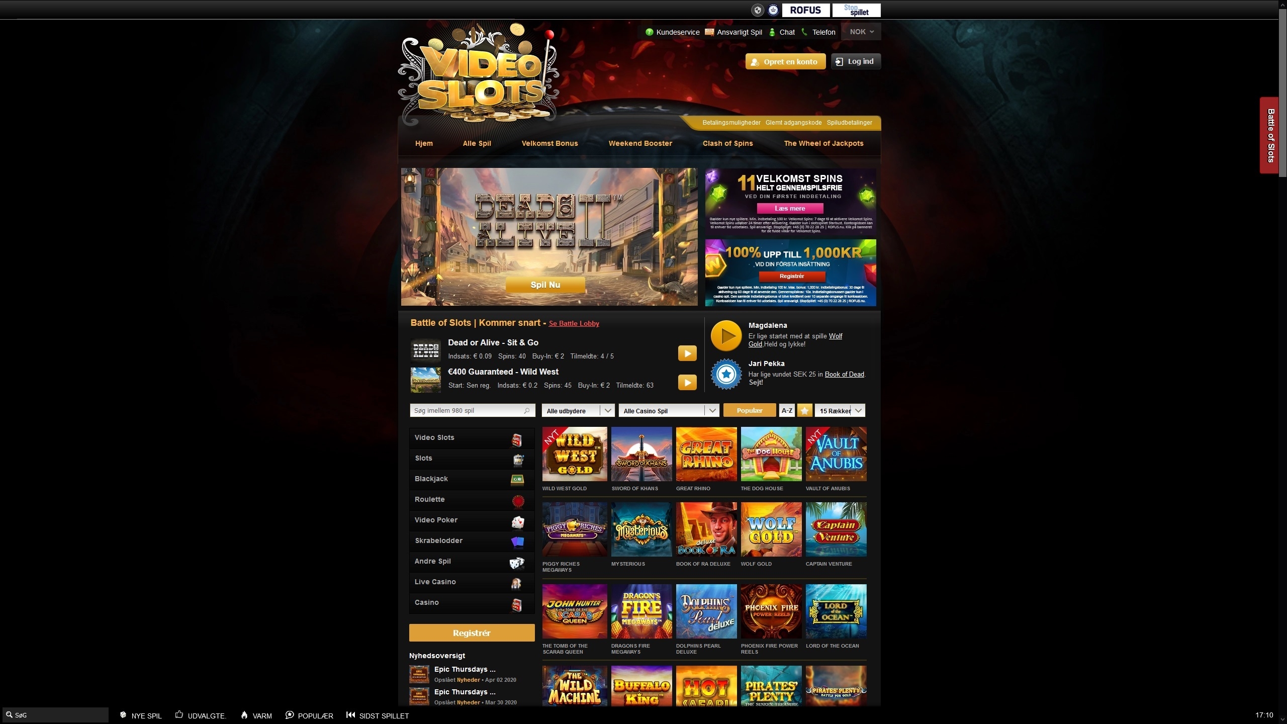 Videoslots Casino Online Gambling