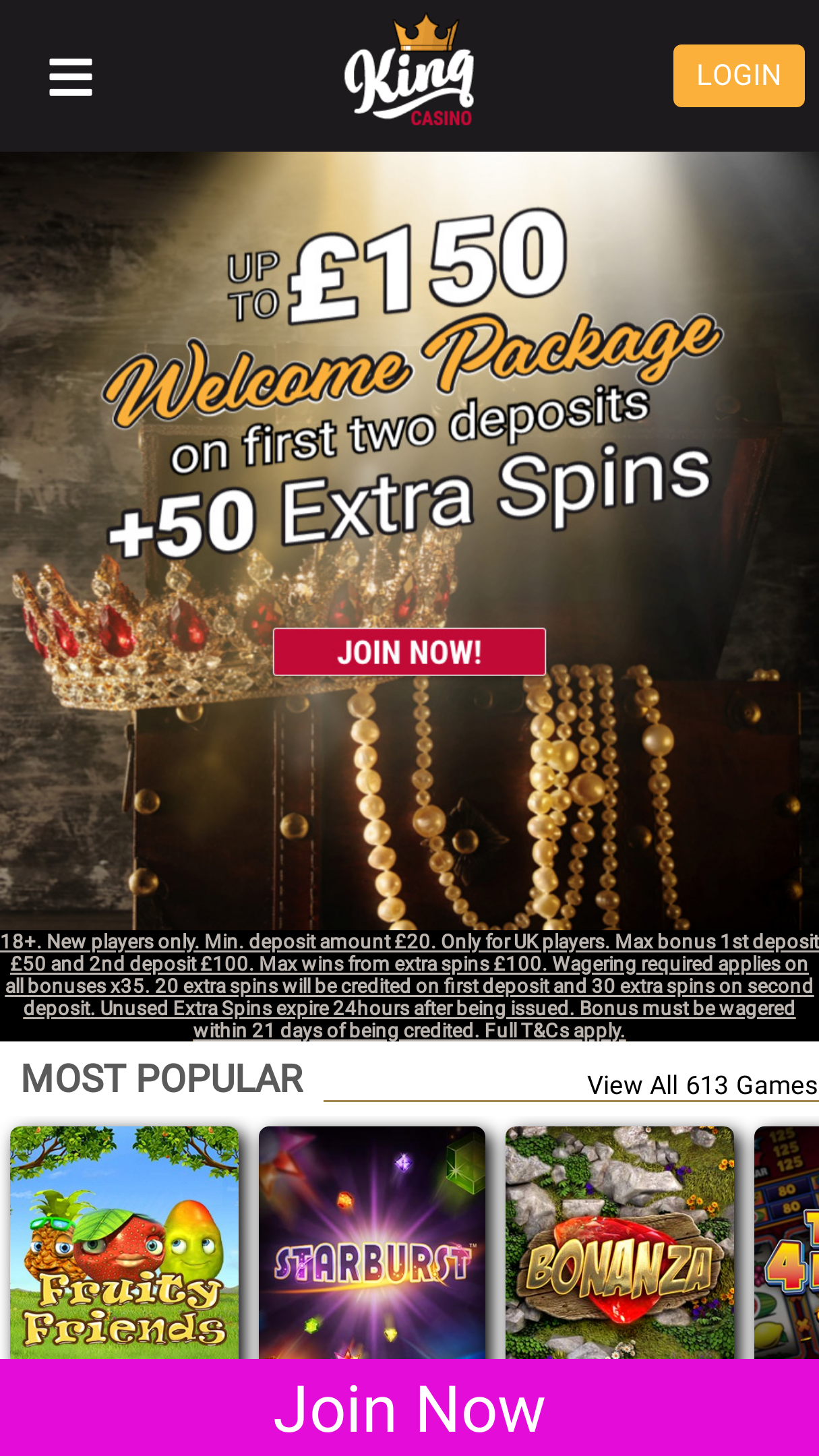 King Casino Bonus And New Casino Sites Gambling