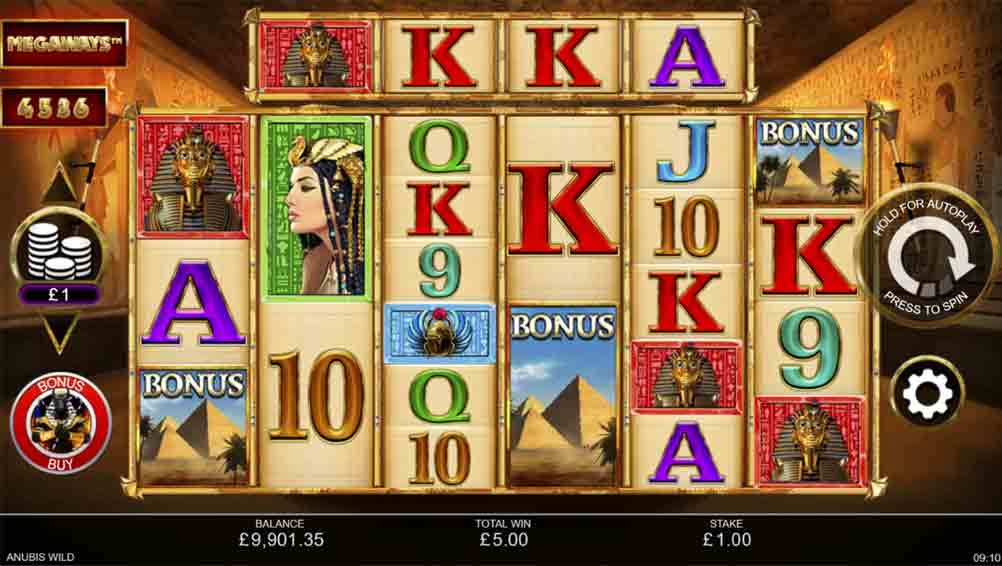 Anubis Wild Megaways Mobile Slot Gaming