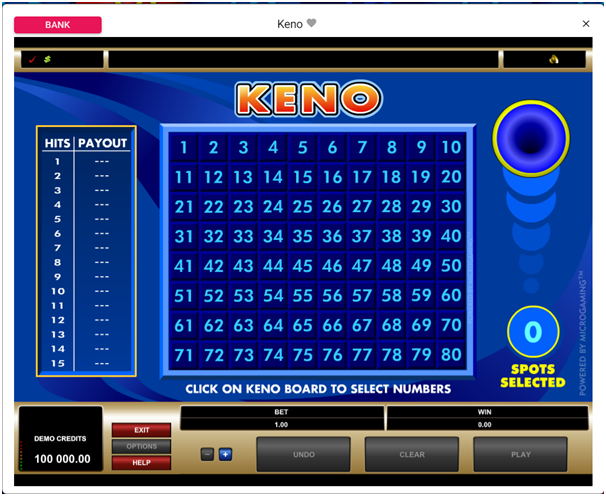 De Keno Gambling