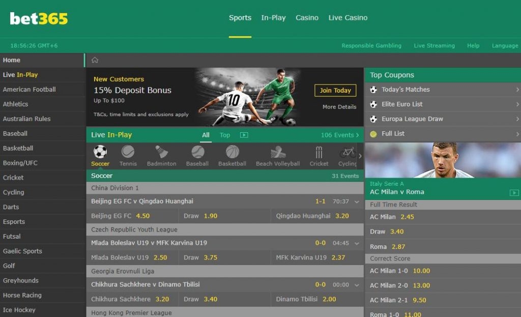 Bet 365 Offer Gaming