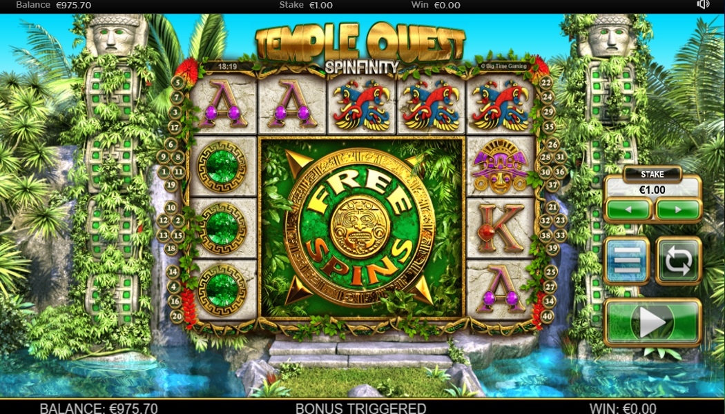 Temple Quest Spinfinity Mobile Slot Gambling