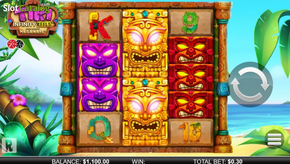 Tropical Paradise Of Tiki Infinity Reels Megaways Mobile Slot Gaming