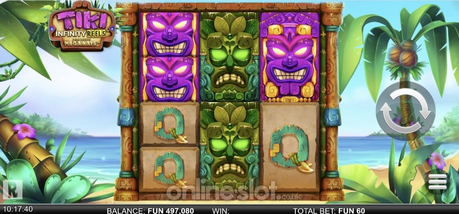 Tropical Paradise Of Tiki Infinity Reels Megaways Mobile Slot Gaming