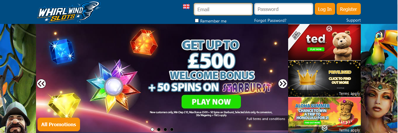 Whirlwind Slots Casino Gambling