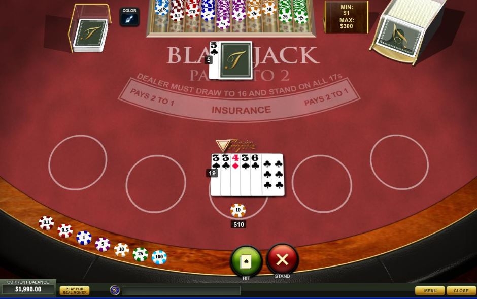 Play Blackjack Online Topslots Casino Gaming