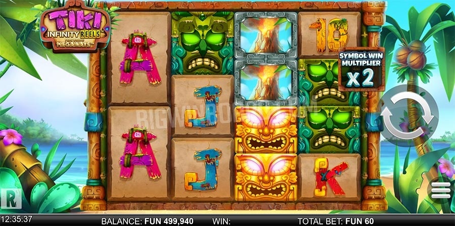 Tropical Paradise Of Tiki Infinity Reels Megaways Mobile Slot Gaming